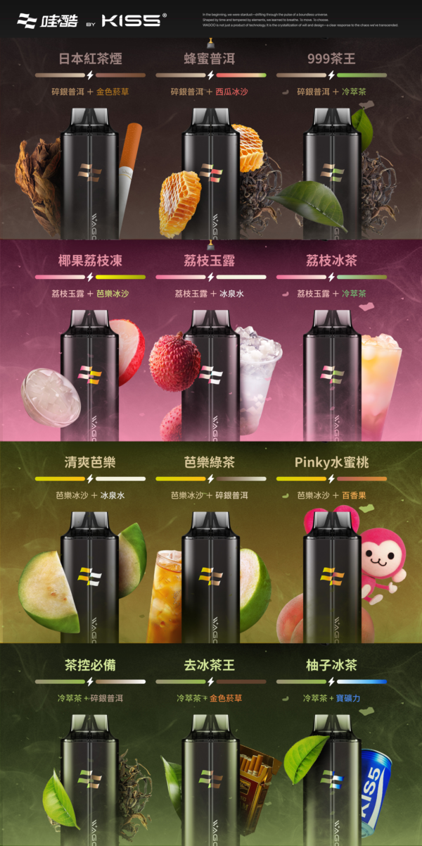 WAGOO哇酷抛棄式13000口 組合多達66種